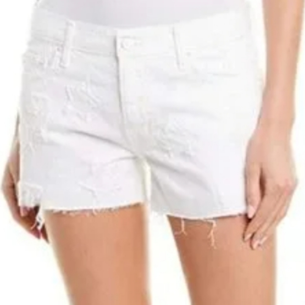 Rails Logan White Stars Distressed Denim Short - image 2